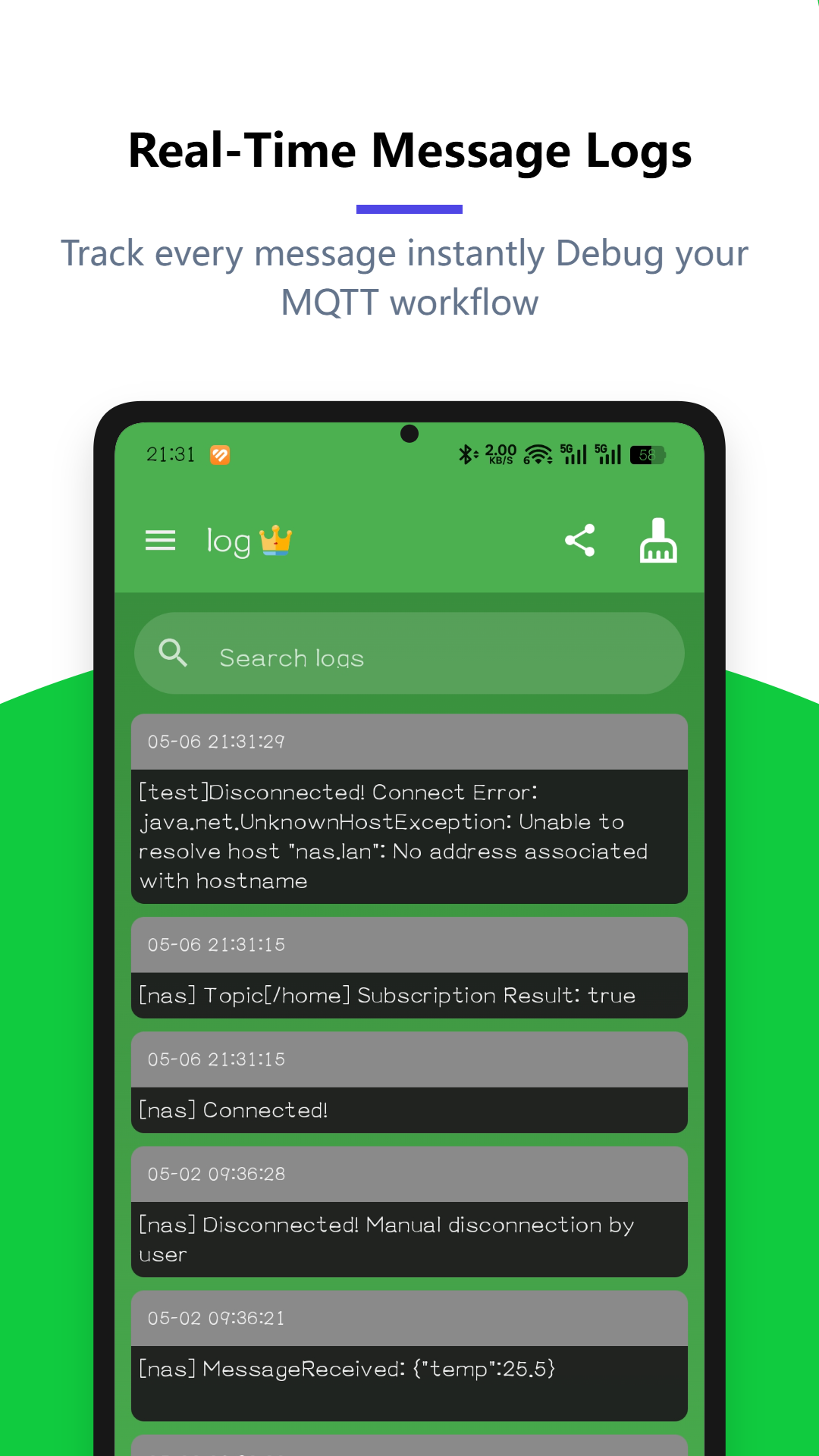 MQTT Client Google Play screenshot 5: Automation integration workflow